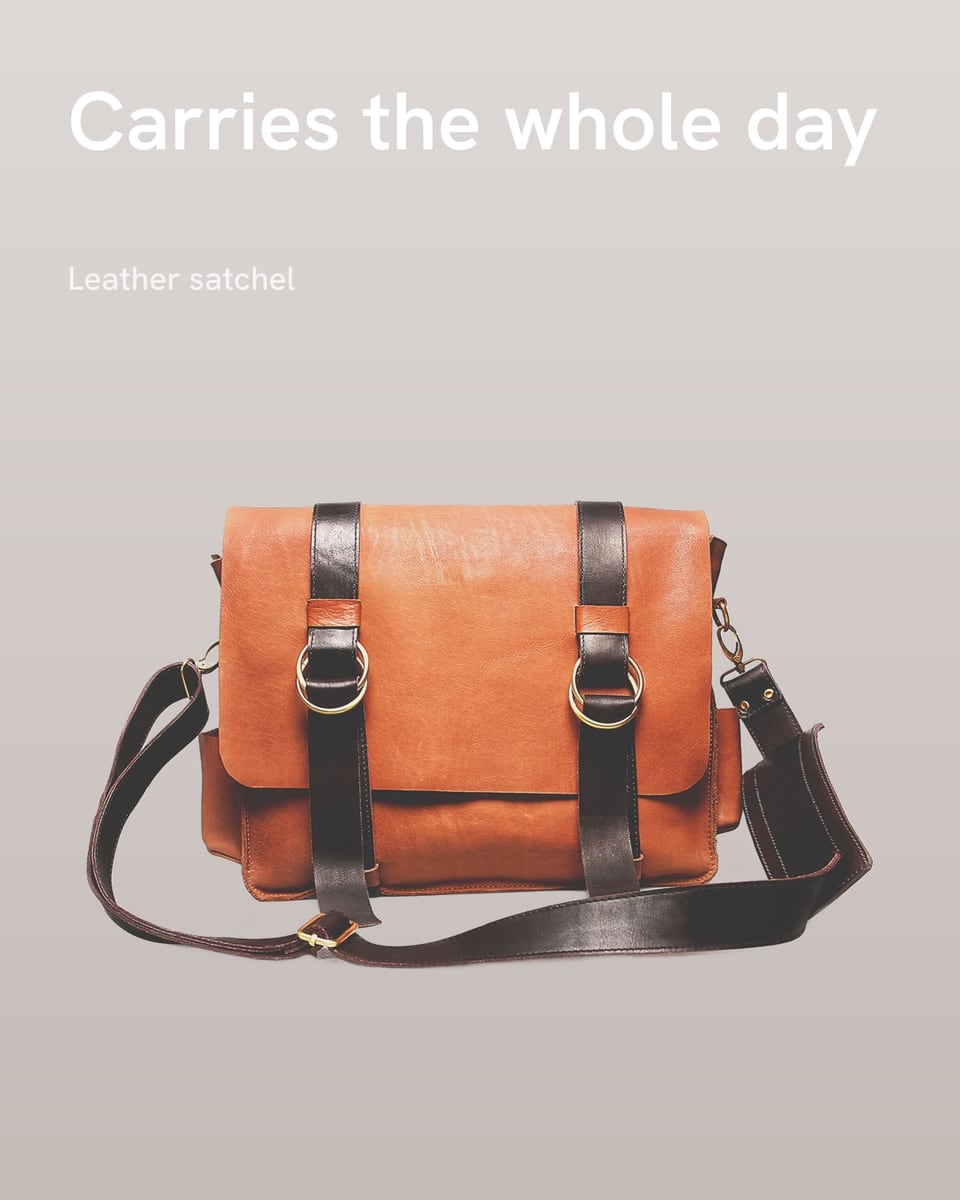 Square ad with the satchel